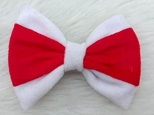 red & white velvet bow hair clip β soft & stylish red & white velvet bow hair clip β soft & stylish