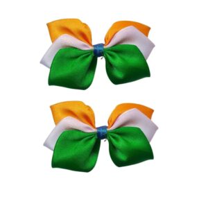 dress to match saffron white green alligator hair clip duo