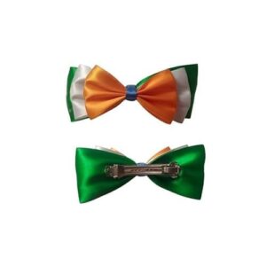 dress to match saffron white green alligator hair clip duo