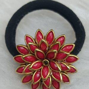 Red Floral Hair Tie