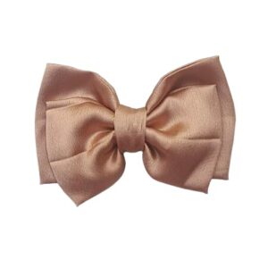 dress to match charming stylish satin bow (2.07 inch) hair clip β rose gold