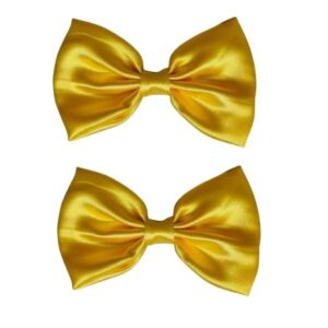charming fabric stylish bow hair clip/back pin (3.07 inch) for girls and women – yellow