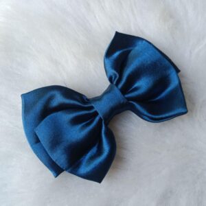 dress to match blue satin bow hair clip for girls & women β elegant hair accessory for school & partiesadd a touch of elegance and freshness to your hairstyle with the dress to match blue satin bow hair clip. crafted from high quality satin fabric, this beautifully designed bow features a rich blue shade that brings a calm yet stylish vibe to any look. perfect for both girls and women, this versatile accessory is ideal for school, casual outings, parties, and festive occasions. the strong yet gentle clip ensures a secure hold without pulling or damaging your hair, making it comfortable for all day wear. whether styled with ponytails, braids, or half up hairstyles, this elegant bow clip enhances your overall appearance with a neat and fashionable finish. lightweight and easy to use, itβs a must have accessory for effortless styling.