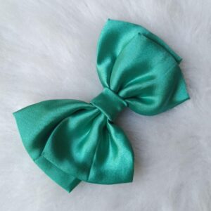 dress to match elegant dark green satin bow hair clip for women – premium hair accessory