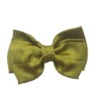dress to match charming stylish satin bow (2.07 inch) hair clip – green | elegant small bow hair clip for girls & women