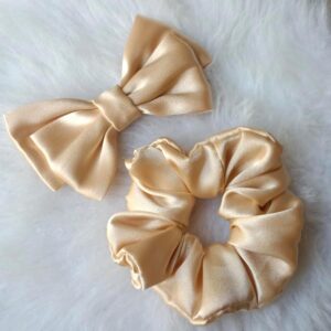 sandal bow hair clip and scrunchies combo pack for girls & women – stylish hair accessories set