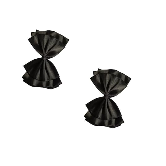 3 Layer Black Bow Hair Clips for Girls & Women – Stylish Back Pin Pack of 2 Elegant Hair Accessories
